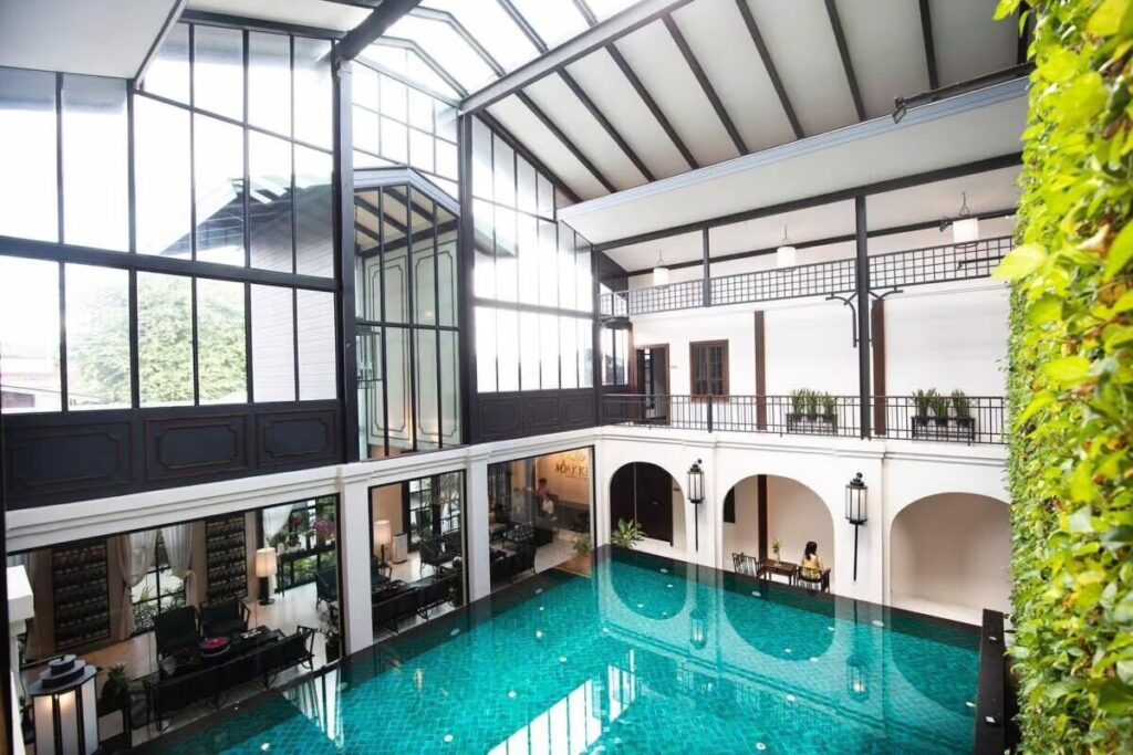 makkha-spa indoor-pool boutique-hotel glass-atrium